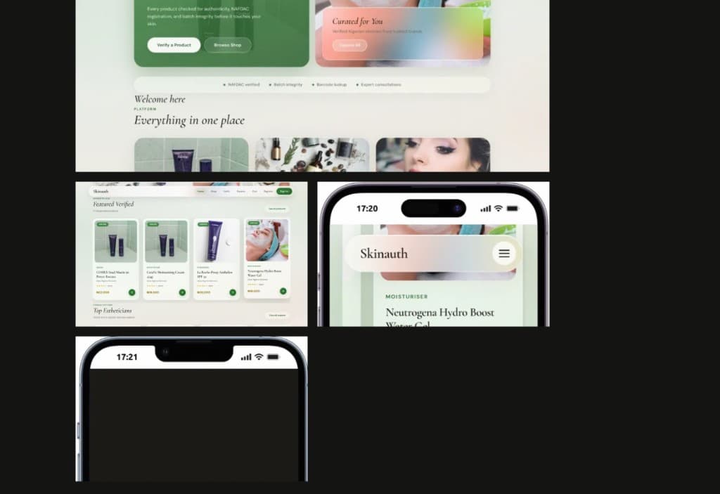 Skinauth | Skincare Authentication Platform showcase